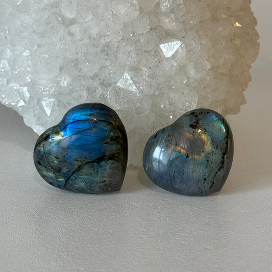 Labradorite Hearts - Spirit & Stone