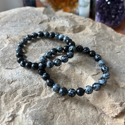 Snowflake Obsidian Bracelet - Spirit & Stone