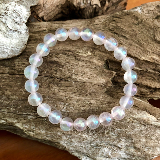 Rose Aura Quartz Bracelet - Spirit & Stone